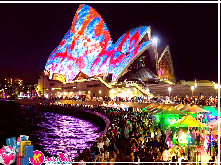 Du lịch Úc - Sydney - Blue Mountain - Lễ hội ánh sáng Vivid Sydney từ Sài Gòn